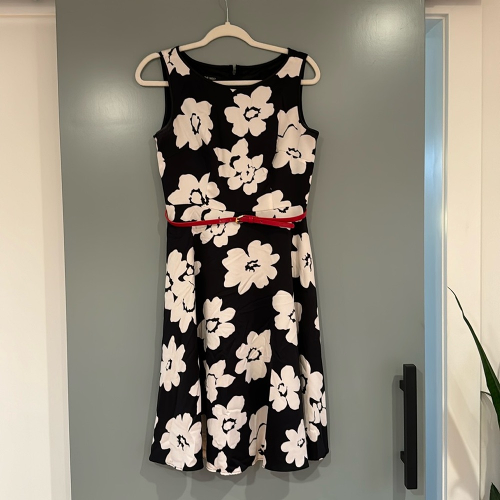 Nine West Black and White Floral Dress
